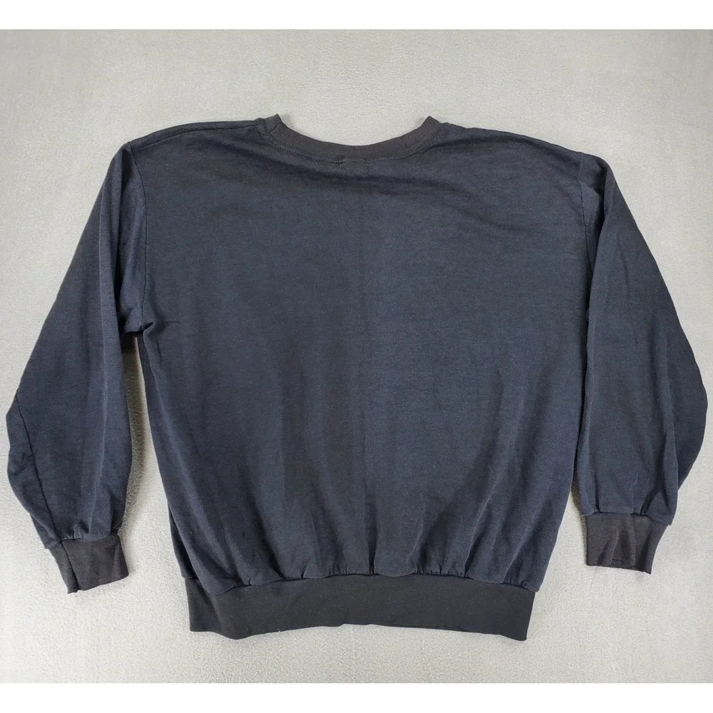 VTG Buffalo Bills Cowboys Super Bowl Crewneck Sz‎ L Distressed Black Lightweight